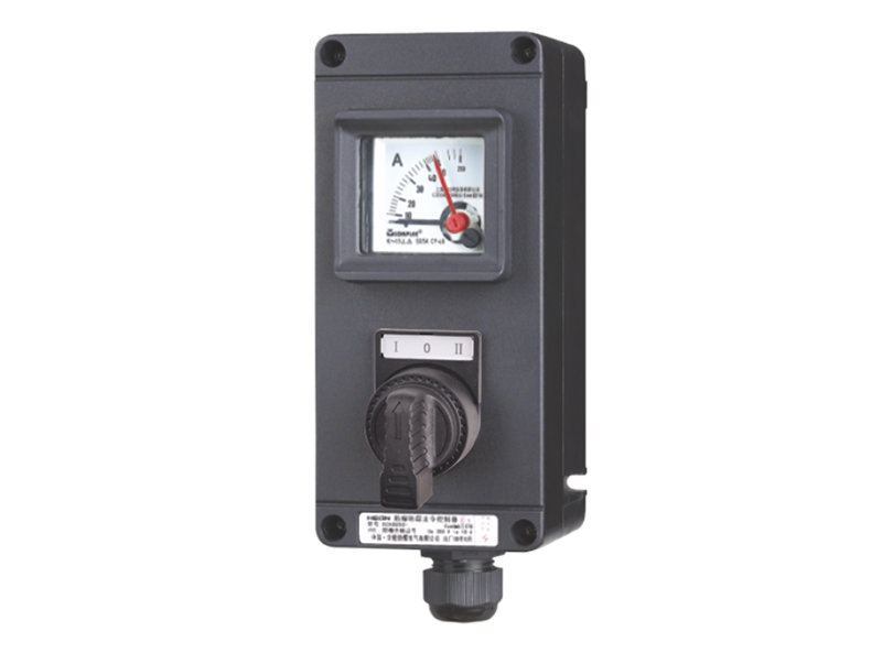Box control station dengan amperemeter dan switch explosion proof